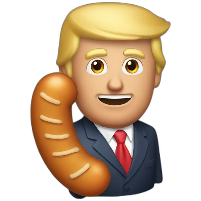 trump-holding-his-sausage emoji