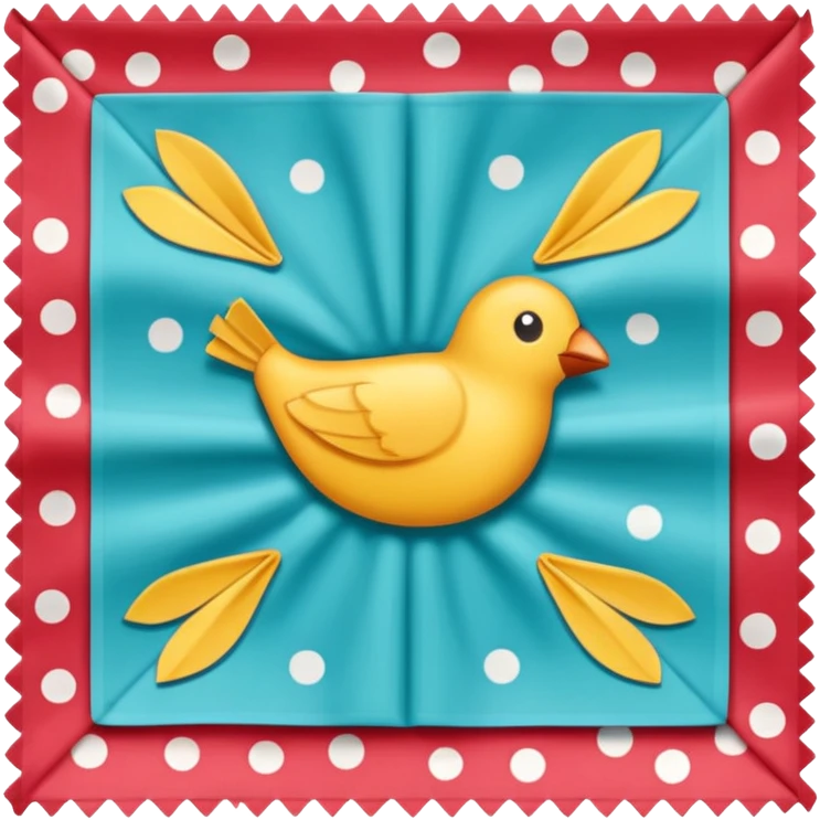 flapped patterned napkin emoji