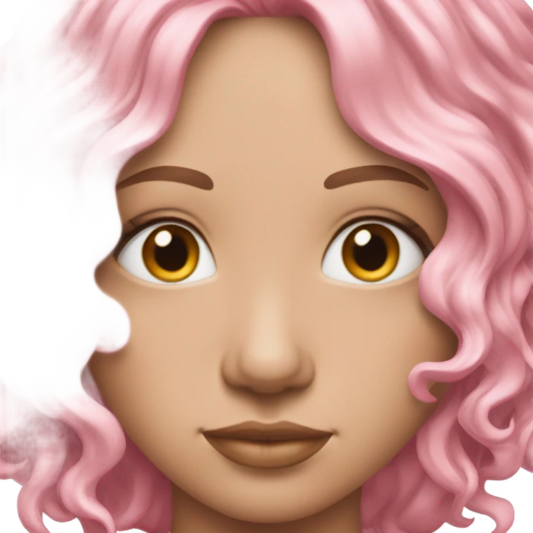 Pink wavy short hair rear emoji