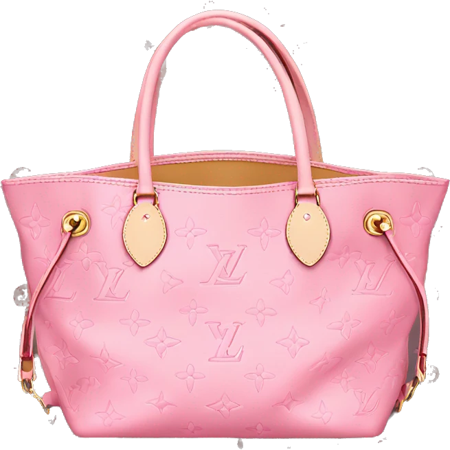 Pink Louis Vuitton never full handbag emoji