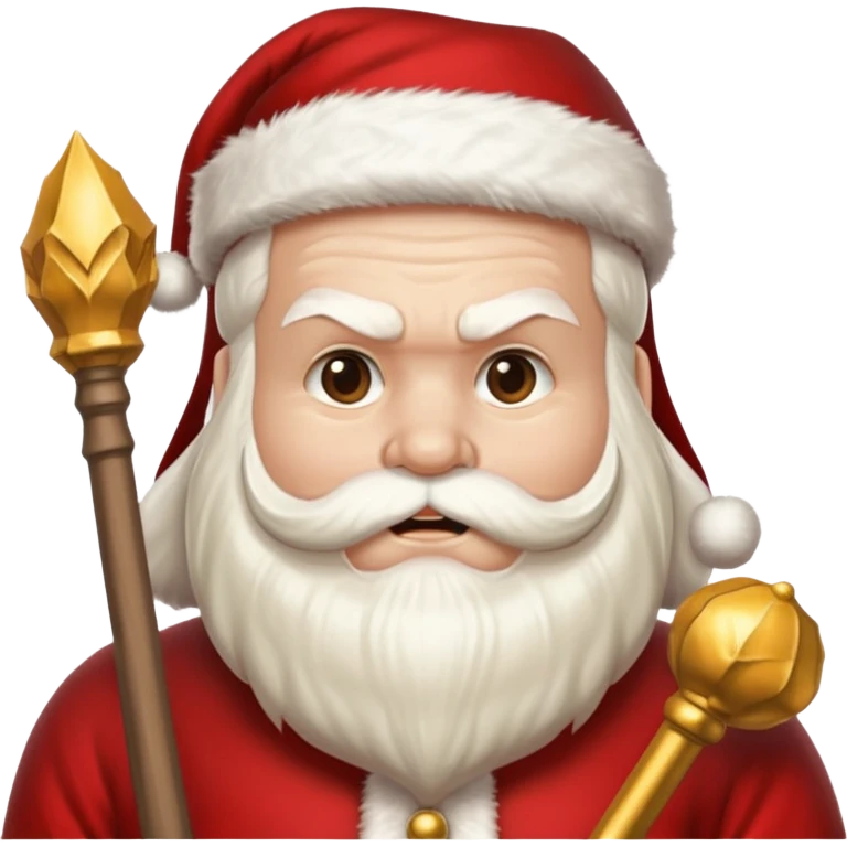 Santa in a mace mask emoji