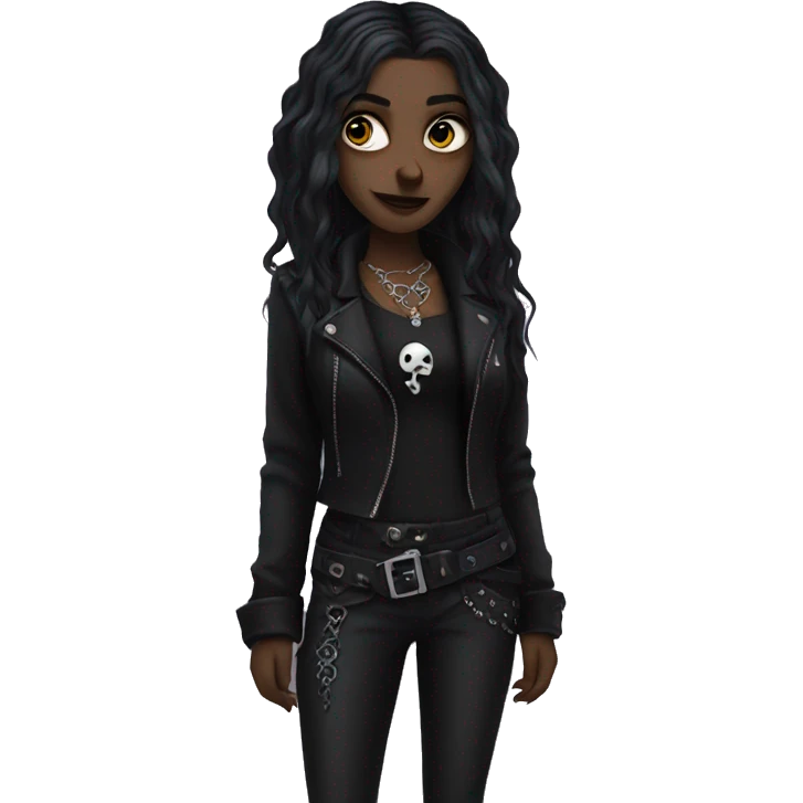 goth woman emoji