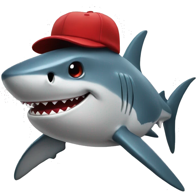 SHARK WITH REDHAT emoji
