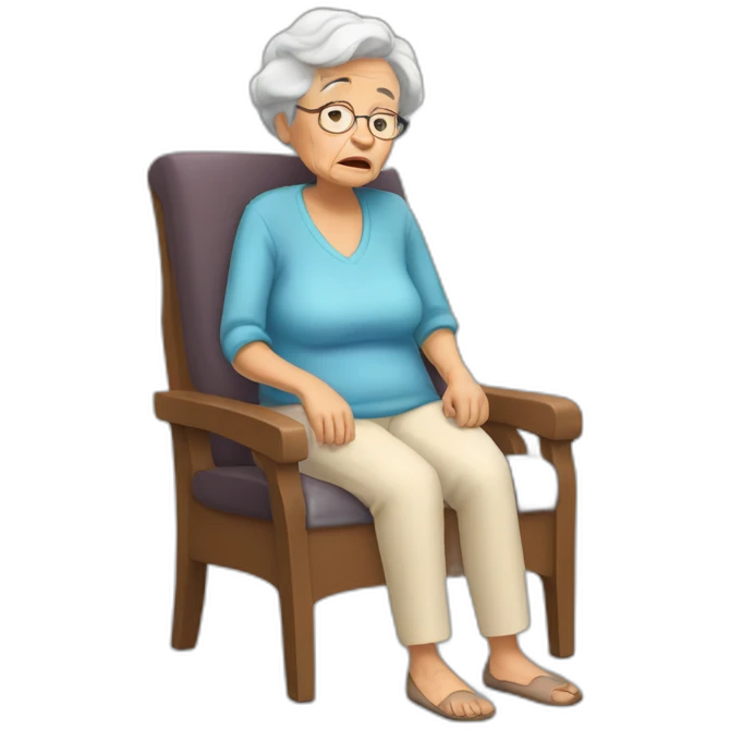 Grandma is tired emoji