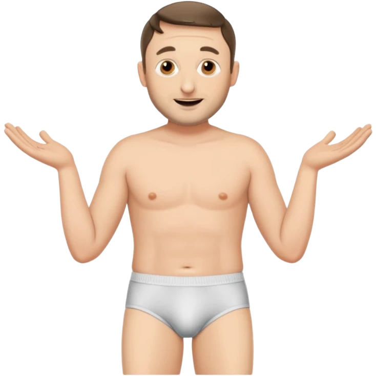 Tim Robinson performing in just briefs, on stage emoji