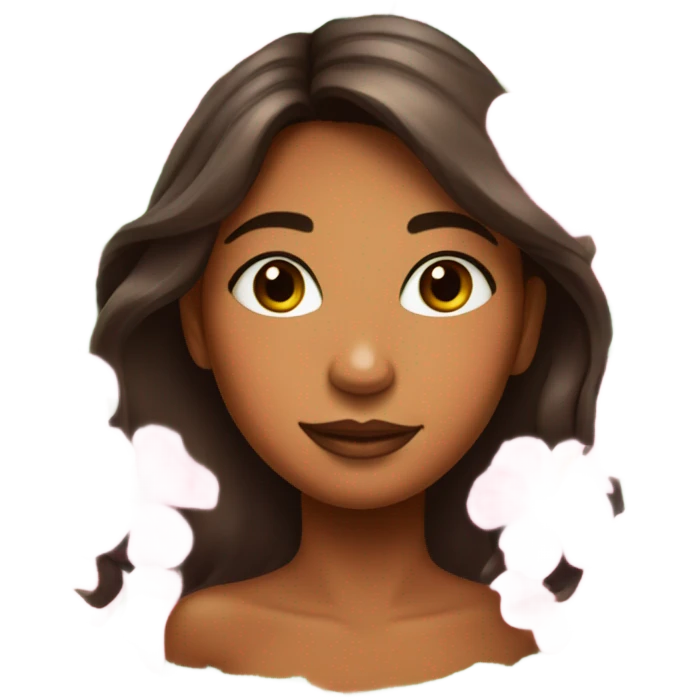 Hibiscus girl tan emoji