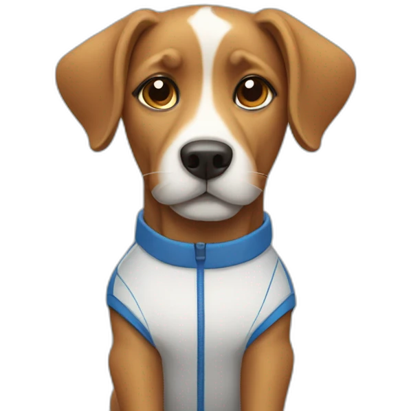 Dog wearing sport clothes  emoji