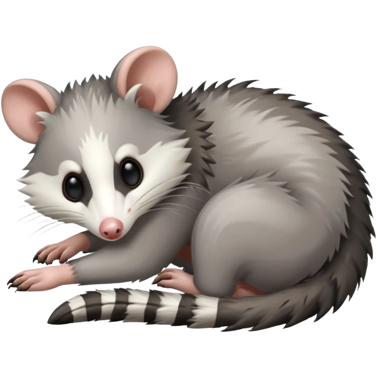 Opossum playing dead emoji