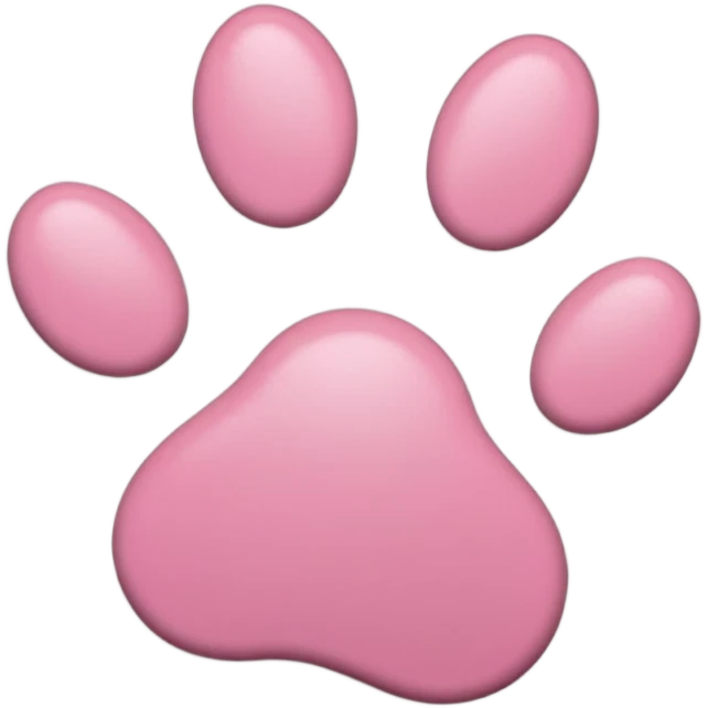 pink pawprint emoji
