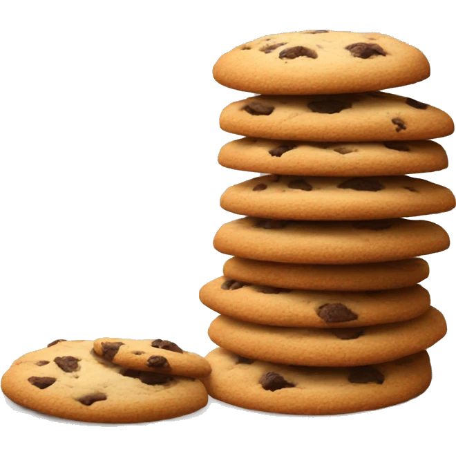 Cookies stacked on white plate emoji