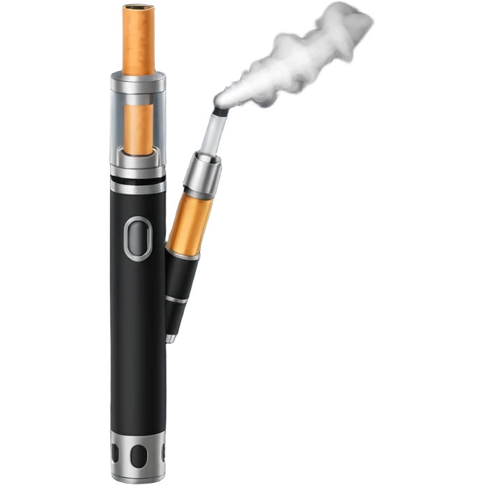 black simple wide Electronic cigarette emoji