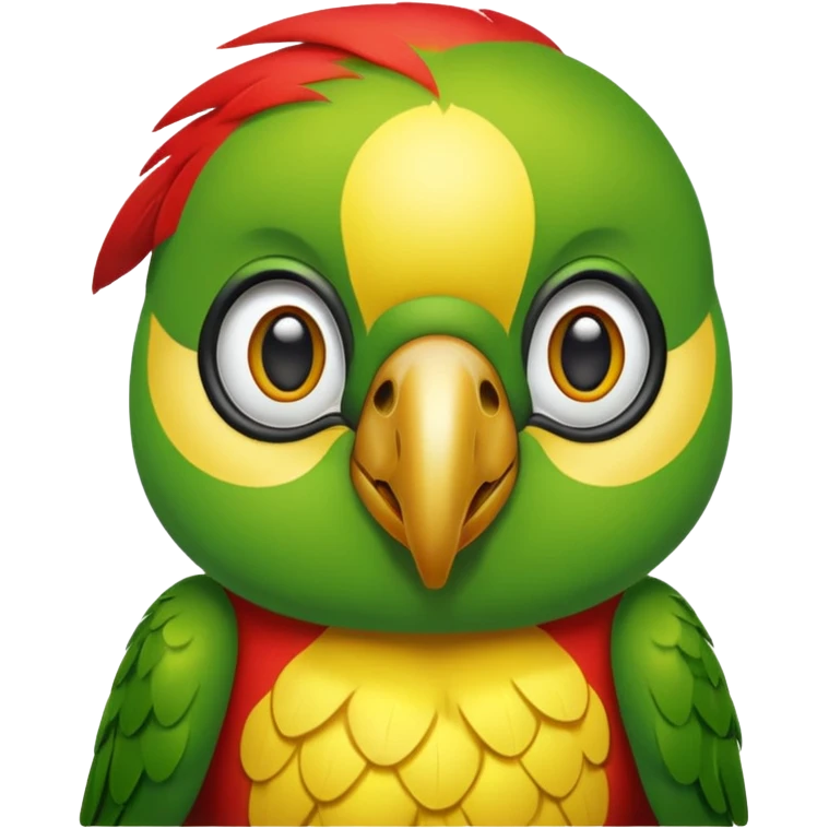 Green parrot face which doing a 'yes sir' gesture emoji