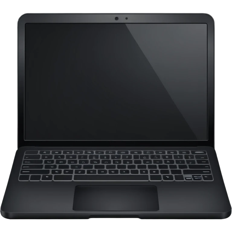 simple black laptop no visible keys emoji