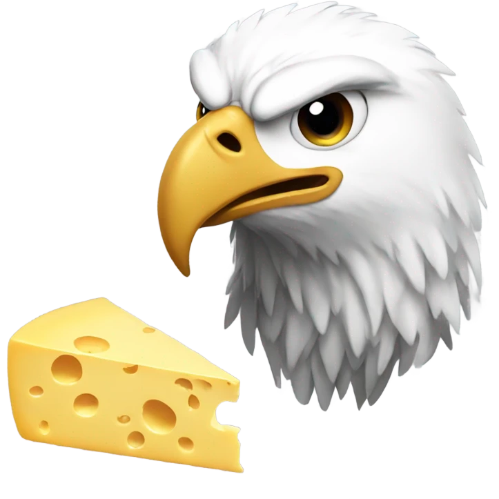 Eagle eating cheese emoji