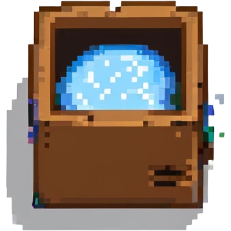 emoji of sleeping box, box is brown colored, open and empty, with a tiny Zzz bubble emoji