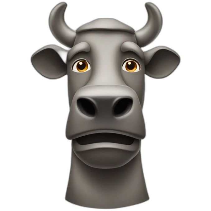 A moai cow emoji