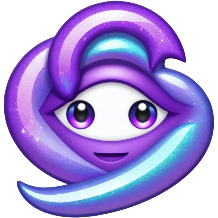 Glitter Purple and Cian Mark Check Verify emoji