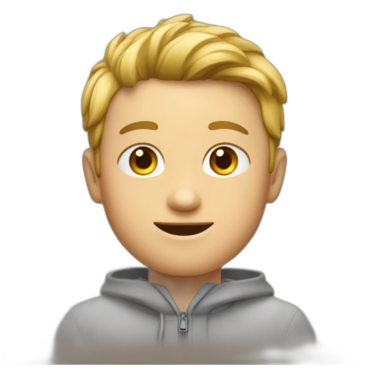 Ein lachender Junge auf dem Haus emoji