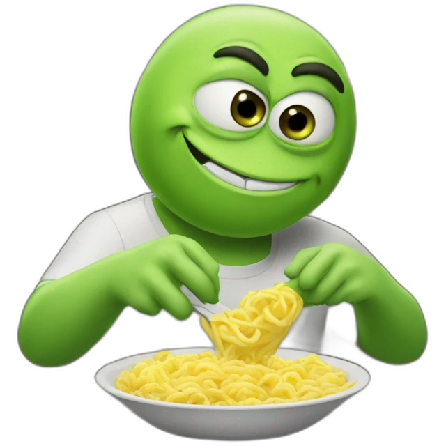 mike wazowski comiendo emoji