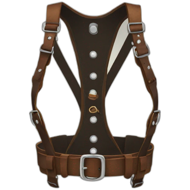 man leather harness emoji