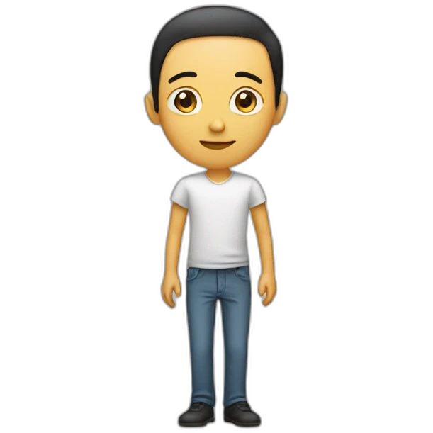 A thin person in  standing position emoji