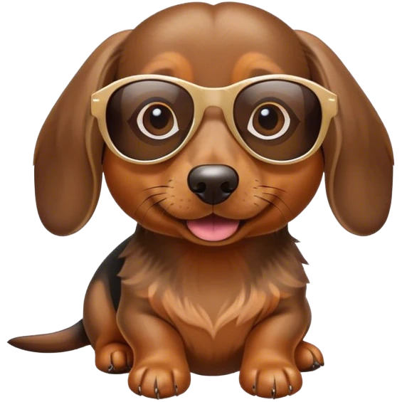 Dachshund with sunglasses emoji