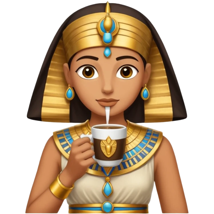 ancient egypt drink coffee emoji