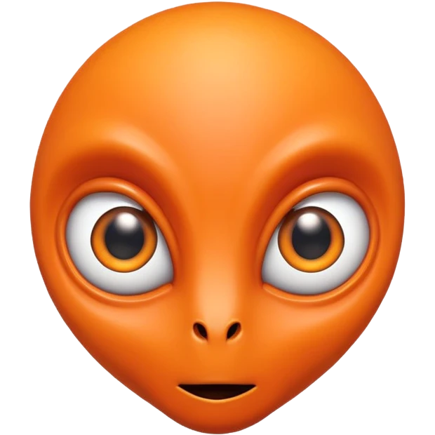 Orange alien with big nose ￼ emoji