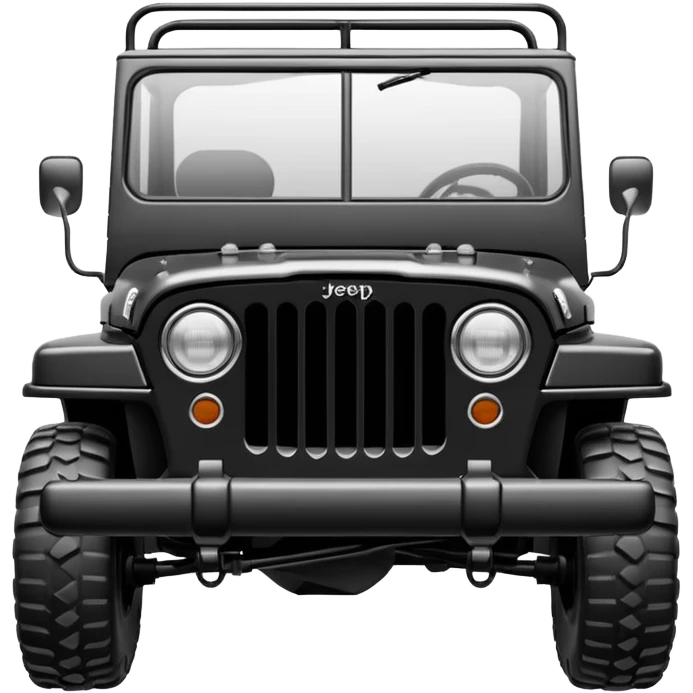 Off-road Willy Jeep front drawing emoji