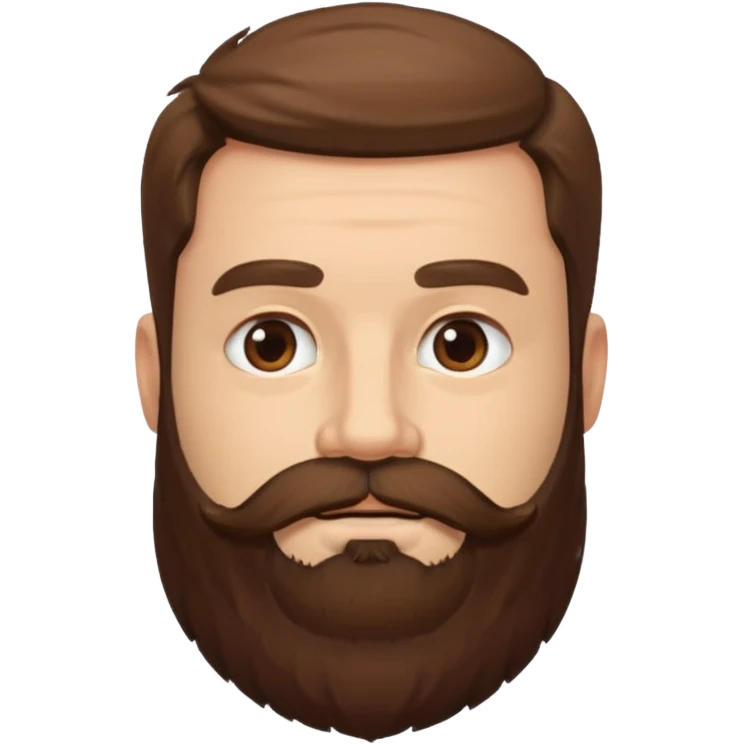 an epic beard no face just the bear emoji