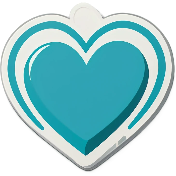Turquoise heart emoji