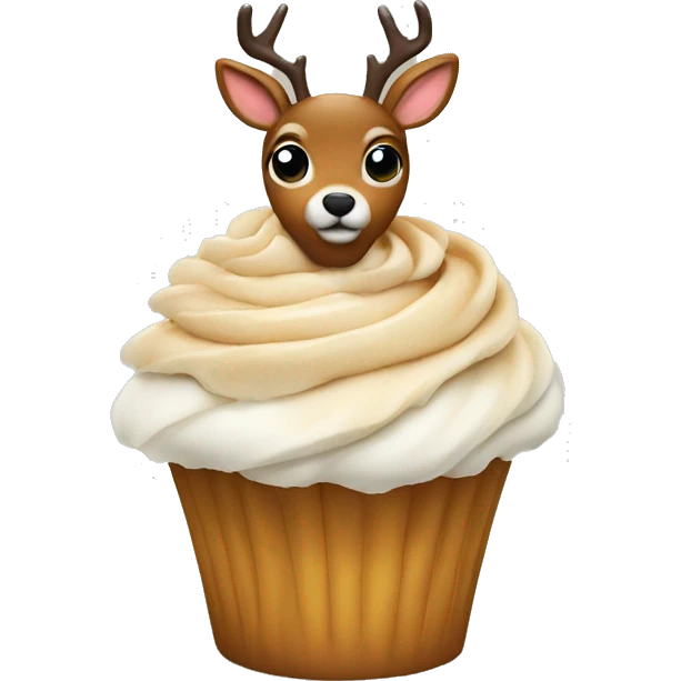 Deer cupcake emoji