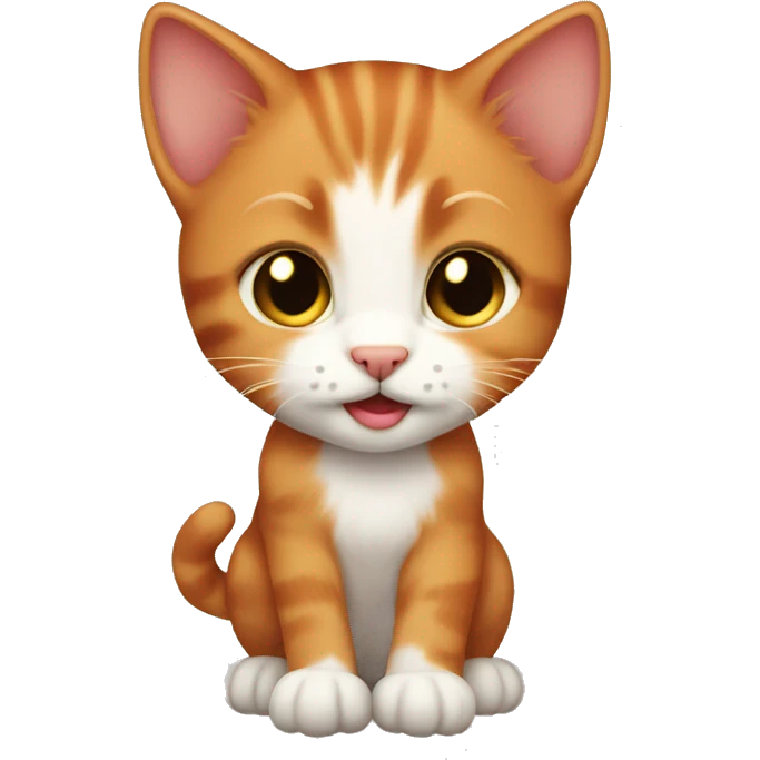 The red-haired kitten emoji
