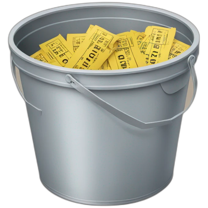 bucket of tickets emoji