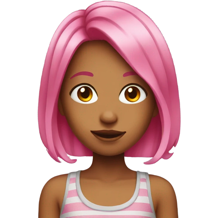Pink hair girl  emoji