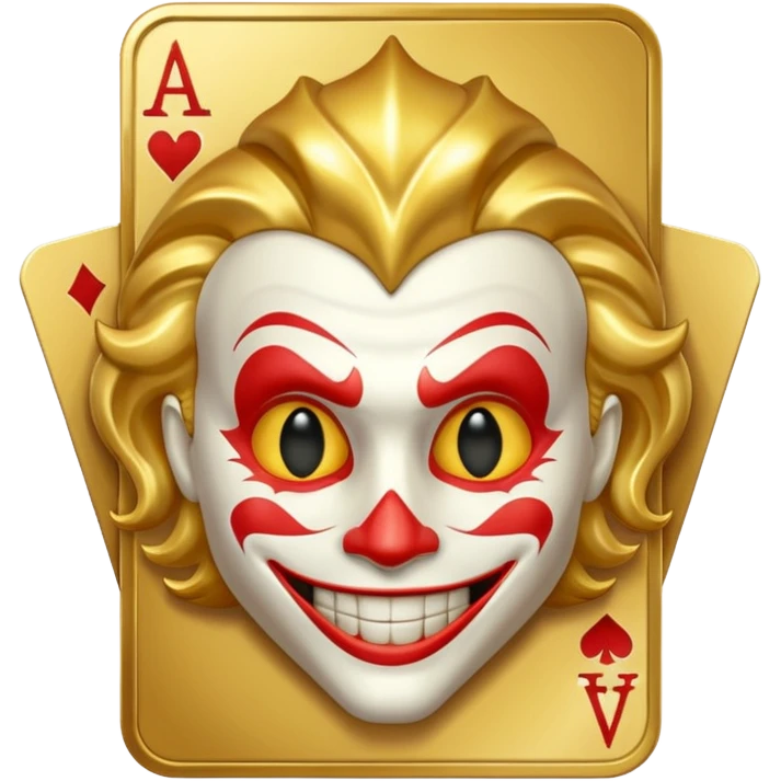 cute golden joker card emojis emoji