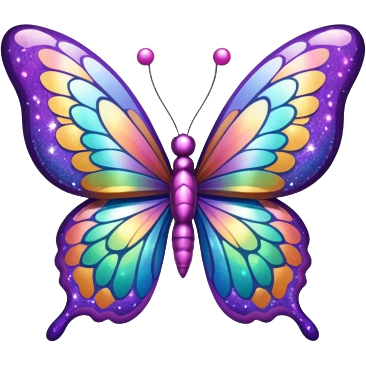 glitter butterfly emoji