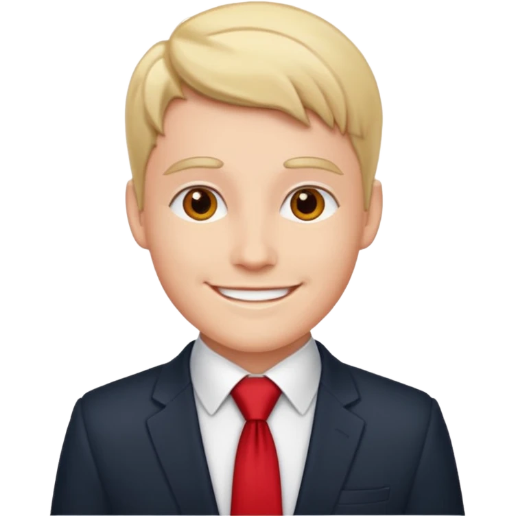 people with red tie no suuit emoji