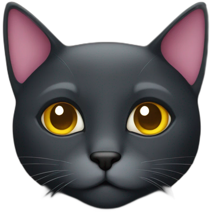 Dark cat with gloriole over its head emoji