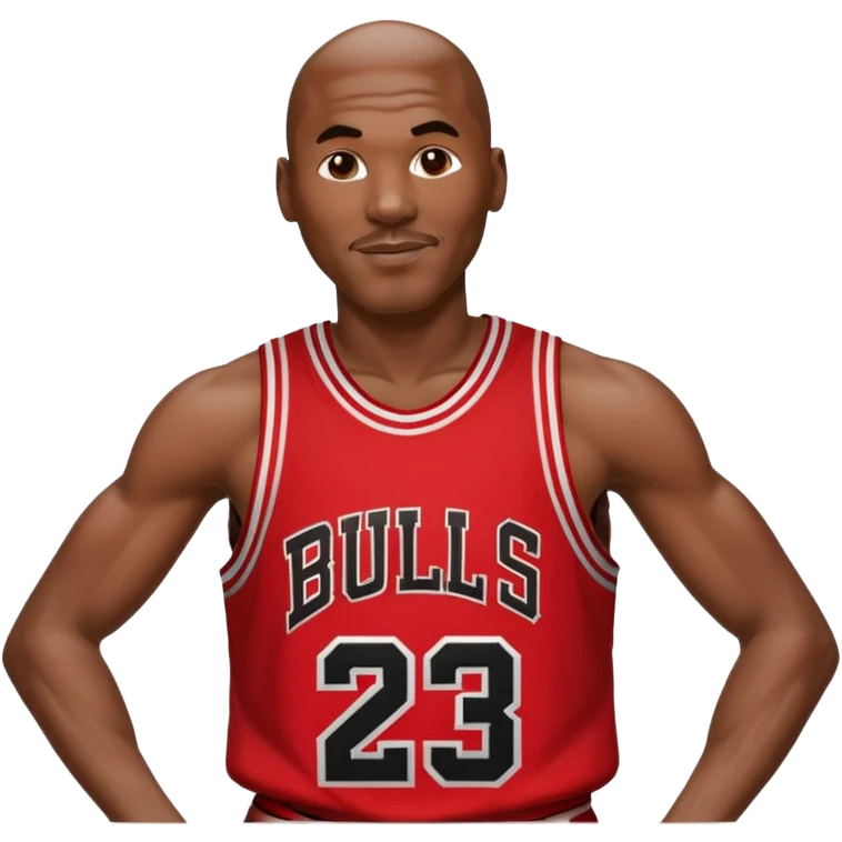 Michael Jordan wearing his Chicago bulls jersey number 23 emoji