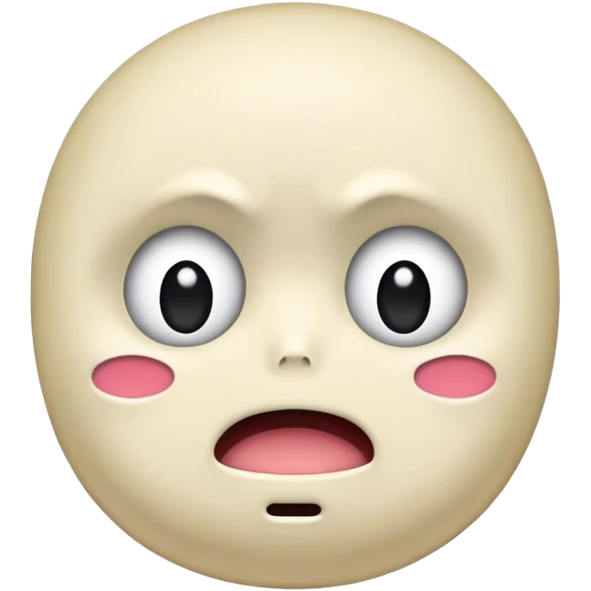 Spooked anime oh no face emoji