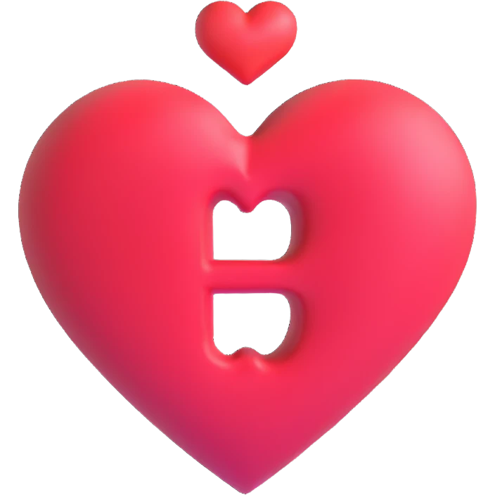 heart with the letter B inside emoji