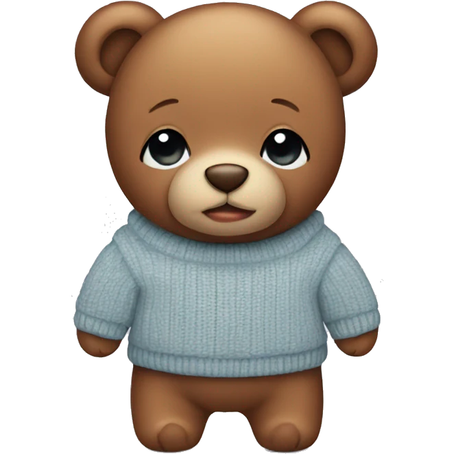 Cute teddy bear wearing a sweater emoji