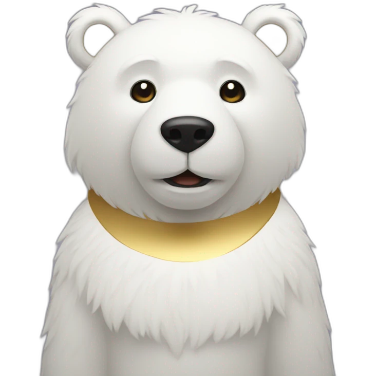 white bear with gold emoji