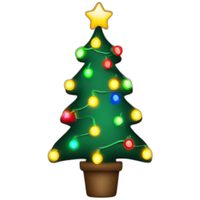 christmas lights tree emoji