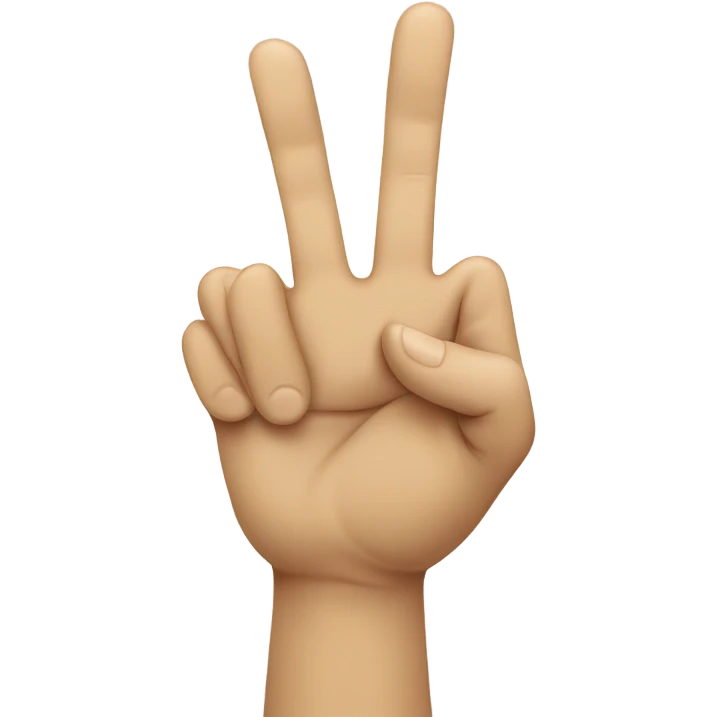 Crying peace sign emoji