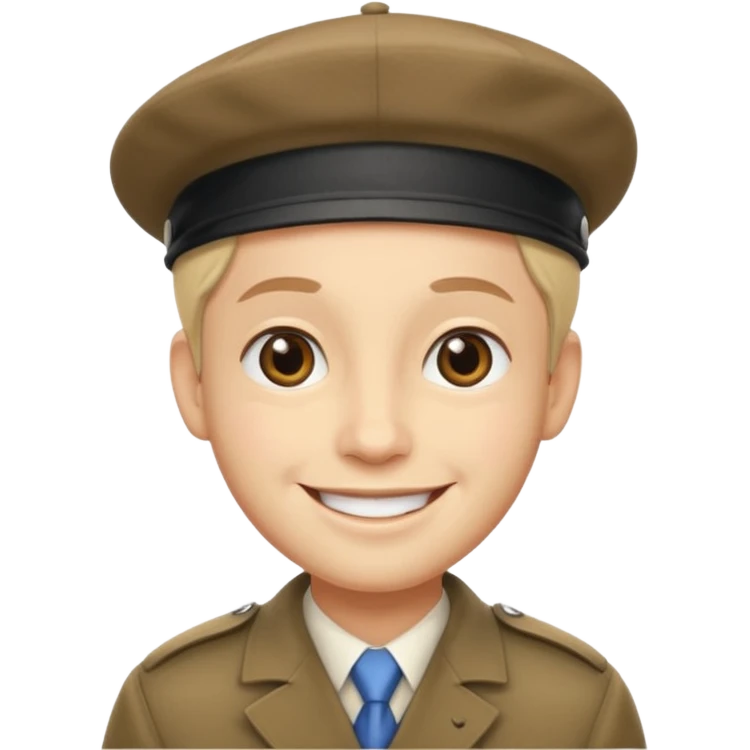 Smile face klasyczny, lecz z pejsami i beretem żydowskim emoji