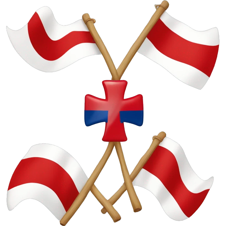 Drapeau de  la Sardaigne avec les 4 visages et la croix rouge  emoji