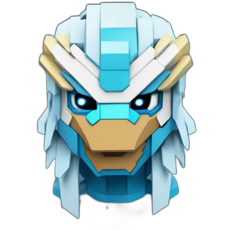 Minecraft Articuno Cyberpunk Head emoji
