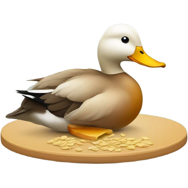 Duck having breakfast emoji